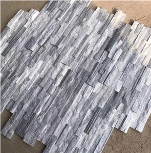 Cloudy Grey Stacked Stone Veneer Wall Cladding