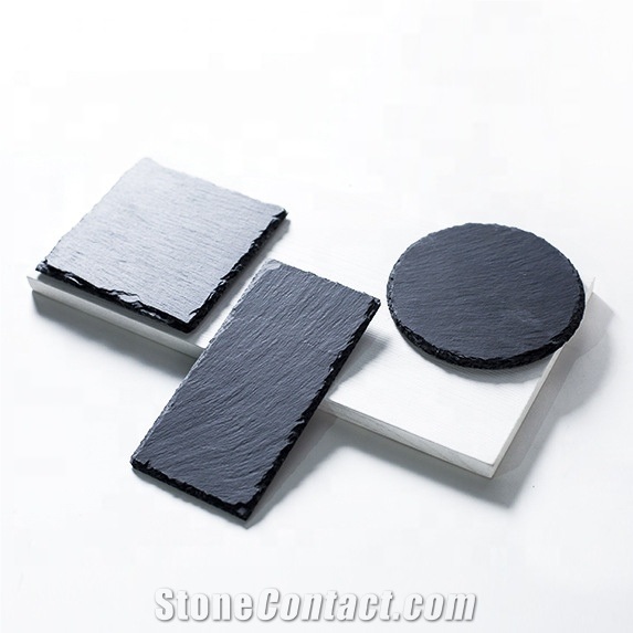 Dark Grey Heart Shape Slate Plate