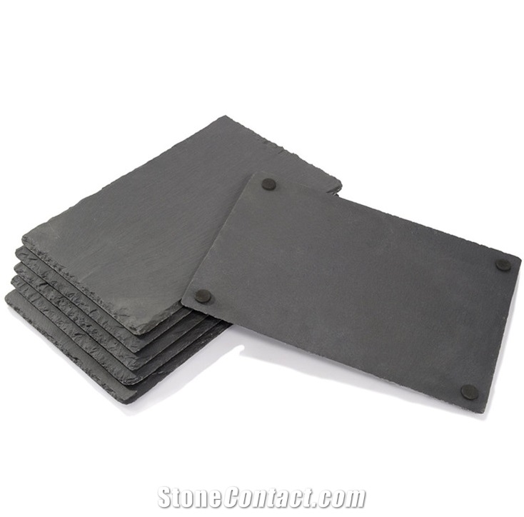 Dark Grey Heart Shape Slate Plate