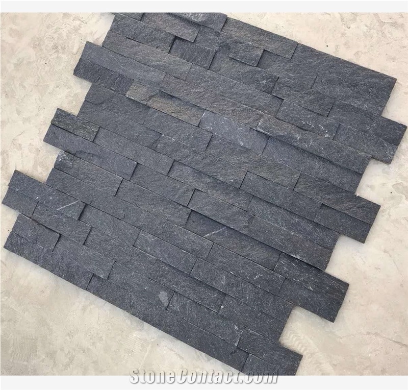 Dark Grey Interior And Exterior Wall Cladding Stone