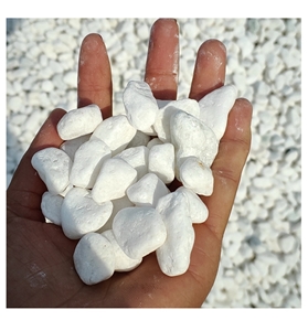 Decoration Snow White Polished Pebbles