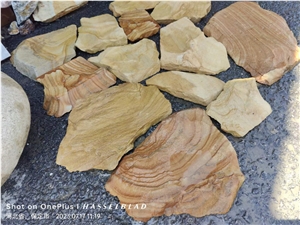 Exterior Irregular Sanstone Random Flagstone Walling