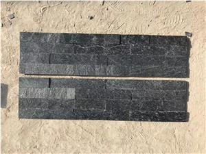 Exterior Natural Black Quartzite Stone Veneer Wall Cladding