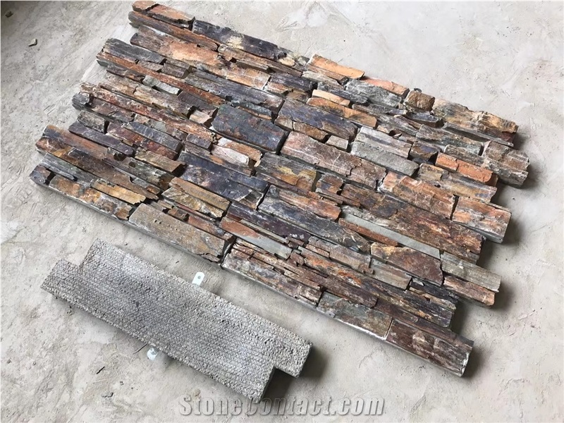 Exterior Natural Cement Stacked Slate Culture Stone