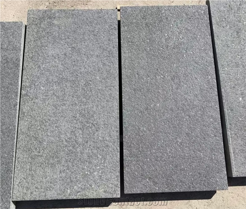 Flamed Shanxi Black Granite Kerbstone