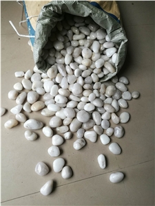 Garden Decorative 3-5Cm High Polished White Pebble Stone