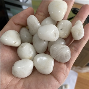 Garden Decorative 3-5Cm High Polished White Pebble Stone