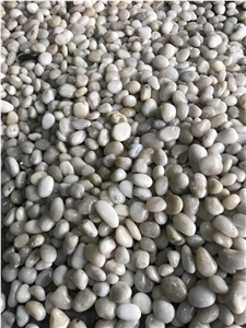Garden Decorative 3-5Cm High Polished White Pebble Stone