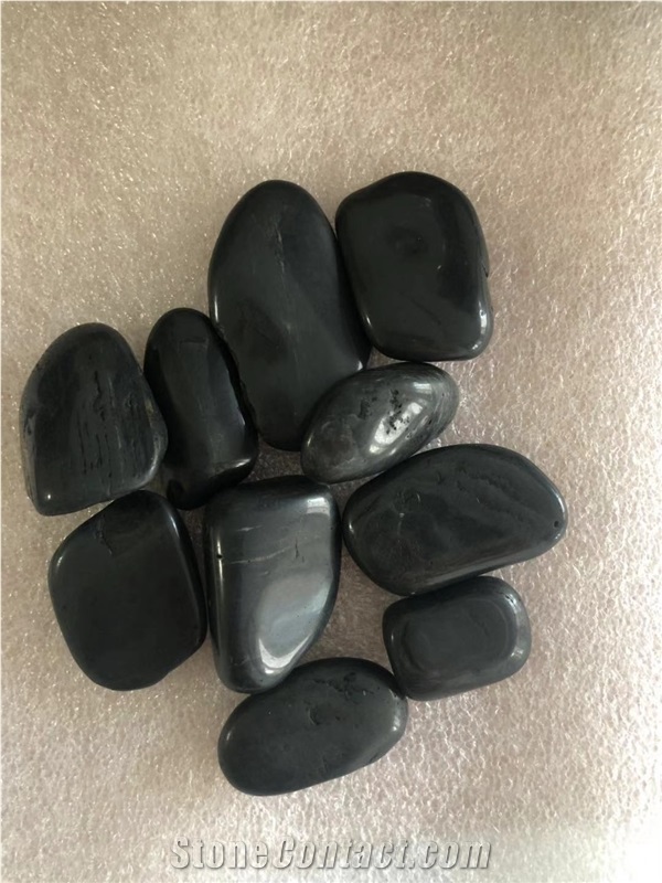 Garden Landscape Black  River Stone Pebbles