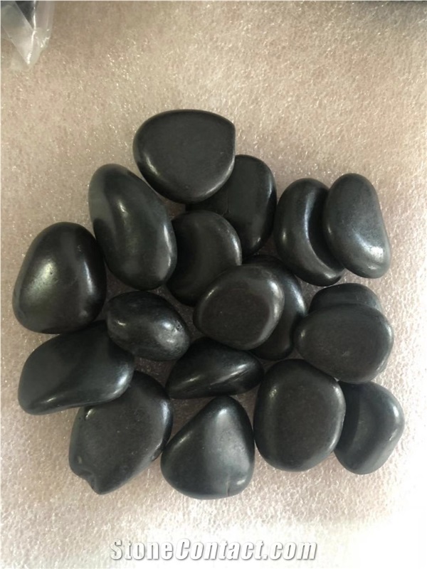 Garden Landscape Black  River Stone Pebbles