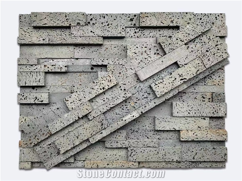 Grey Marble Stacked Stone Veneer, Cultured Stone