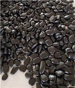 High Polish Natural River Stone Black Pebbles