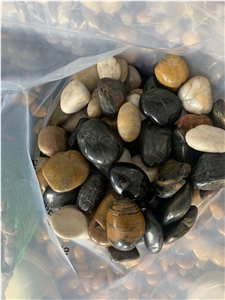 High Polished Mixed Color Pebble Stone