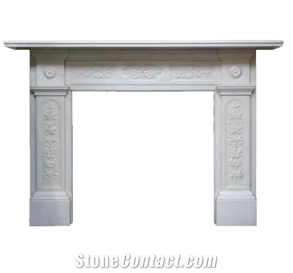 Marble Stone Fireplace Home Decoration
