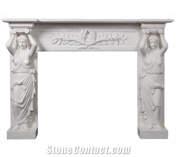 Marble Stone Fireplace Home Decoration