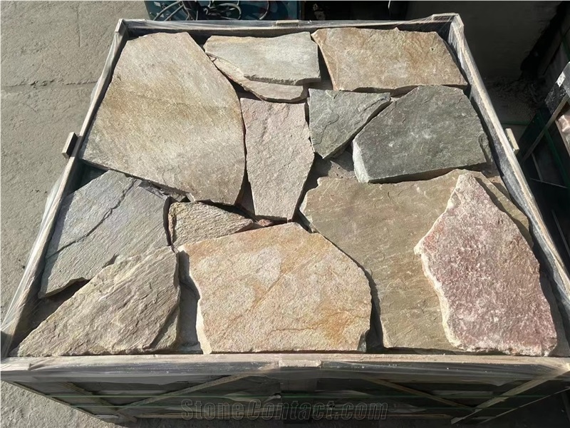 Natural Loose Stone Grey Random Flagstone Wall Cladding