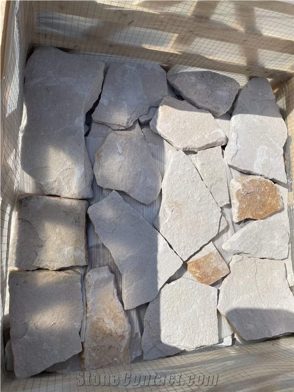 Natural Loose Stone Grey Random Flagstone Wall Cladding