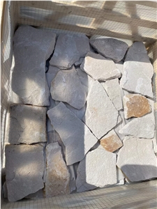 Natural Loose Stone Grey Random Flagstone Wall Cladding