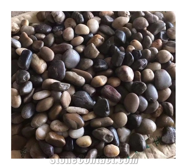 Natural River Stone Mix Color High Polish Pebbles