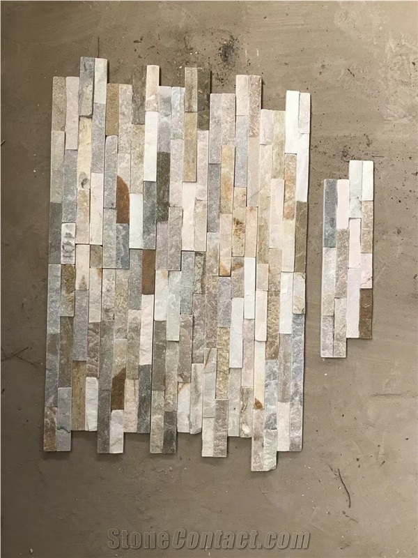 Natural Slate Ledge Stone Panel Cultured Veneer Stacked