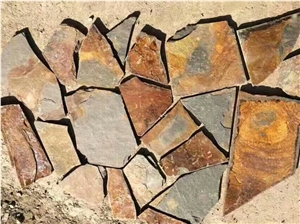 Natural Split Random Rusty Slate Wall Cladding