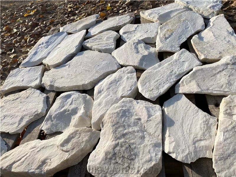 Natural-White-Quartzite-Irregular-Random-Stone-Flagstone