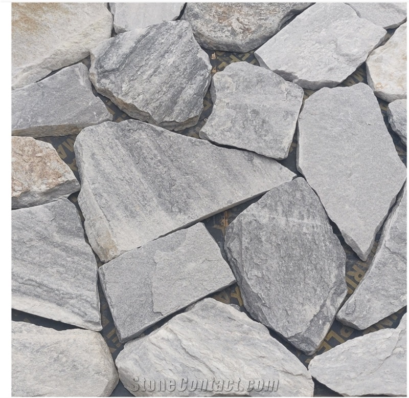 Natural Yellow Slate Irregular Flagstone For Garden Pavement