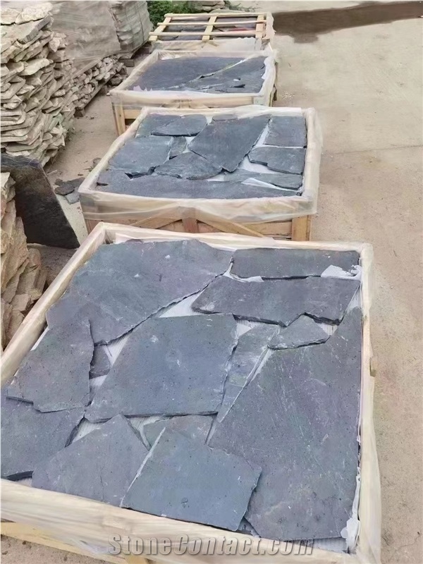 Natural Yellow Slate Irregular Flagstone For Garden Pavement
