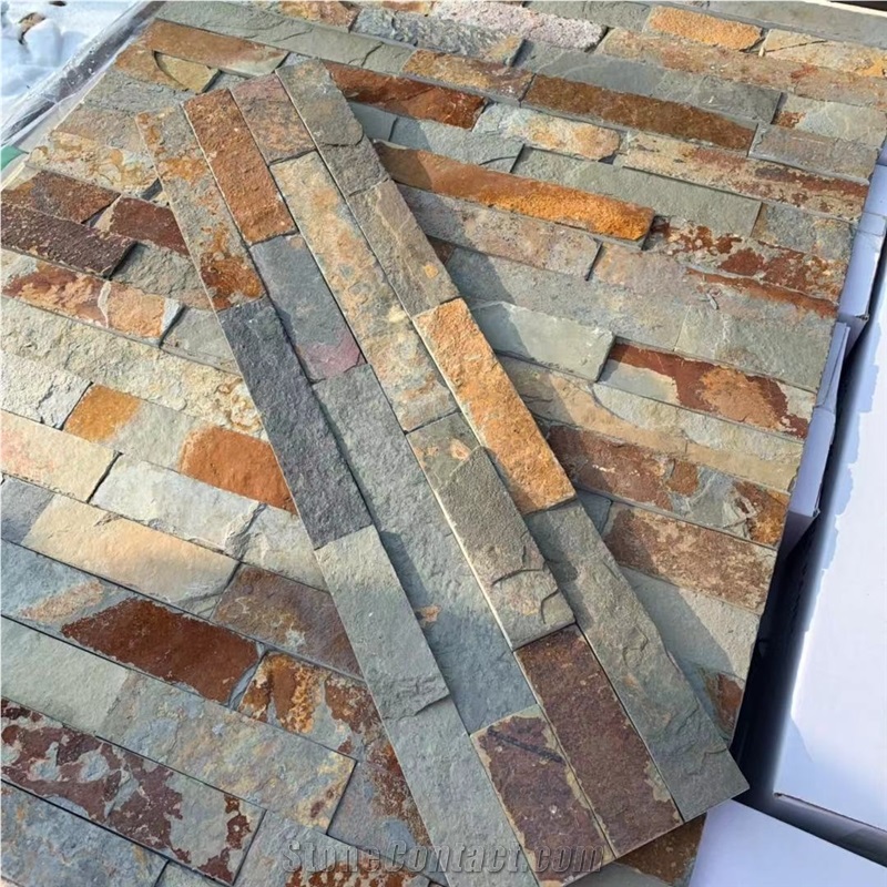 Outdoor  Rusty Cultural Slate Stone Veneer Wall Cladding