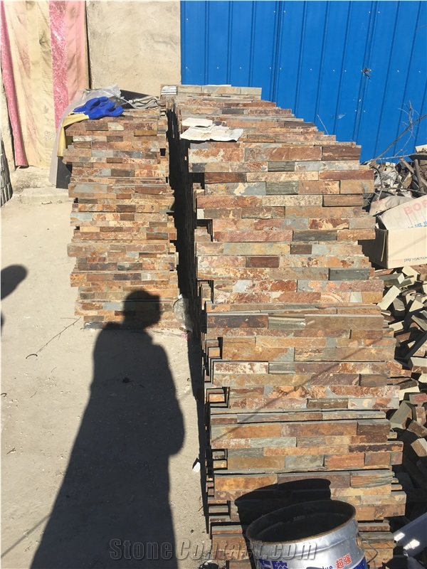 Outdoor  Rusty Cultural Slate Stone Veneer Wall Cladding