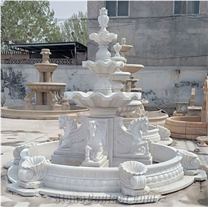 Outdoor Stone Garden Products Marble Water Fountain Sale