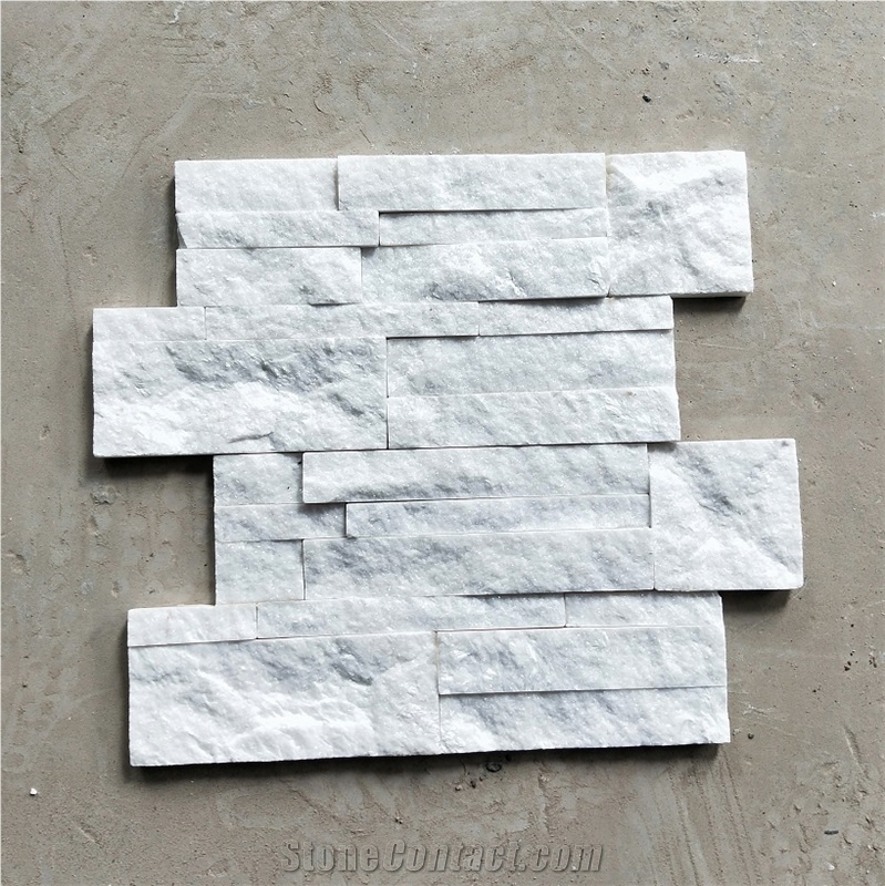 Pure White Quartzite Ledgestone Veneer Stone