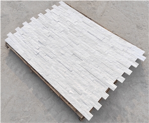 Pure White Quartzite Ledgestone Veneer Stone
