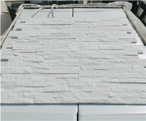 Pure White Quartzite Ledgestone Veneer Stone