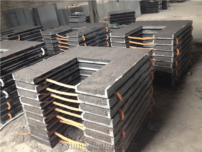 Shanxi Black Granite Back Panel For Fireplace Surround