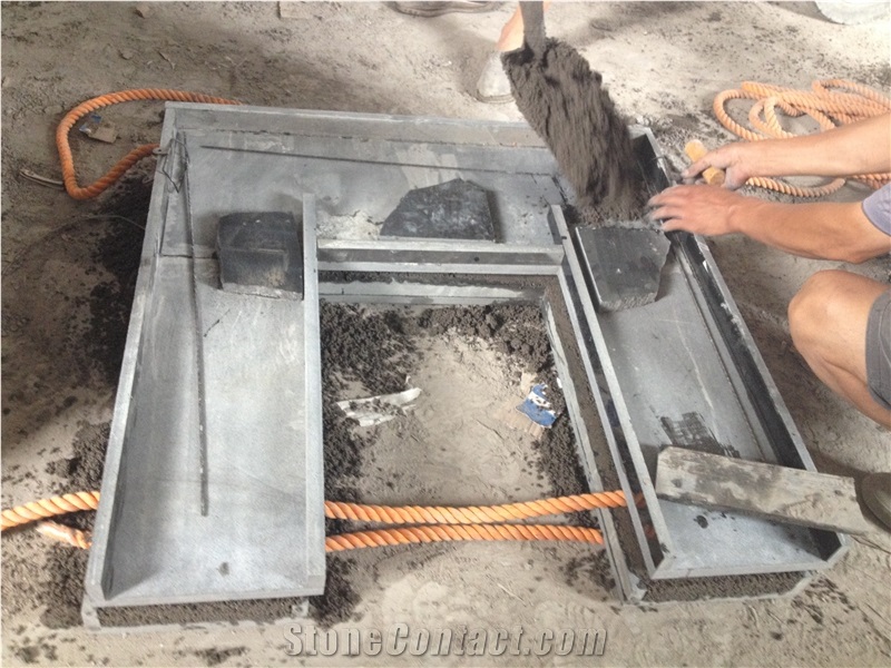 Shanxi Black Granite Back Panel For Fireplace Surround