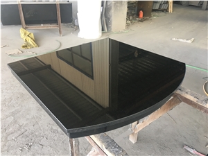 Shanxi Black Granite Jointed Fireplace Hearth Slab