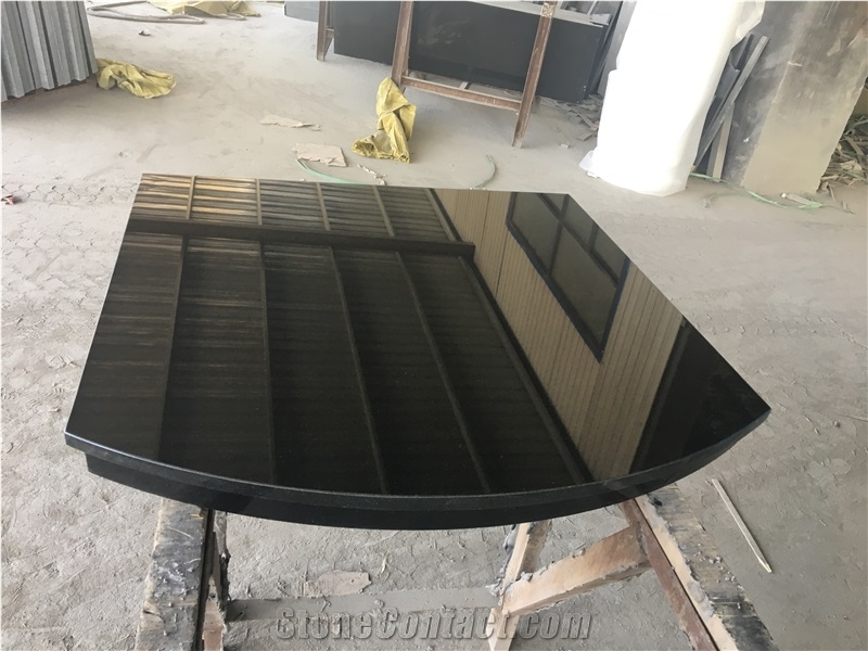 Shanxi Black Granite Jointed Fireplace Hearth Slab