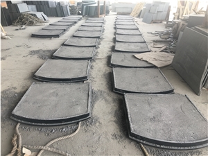 Shanxi Black Granite Jointed Fireplace Hearth Slab