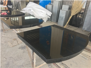Shanxi Black Granite Jointed Fireplace Hearth Slab