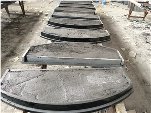 Shanxi Black Granite Jointed Fireplace Hearth Slab