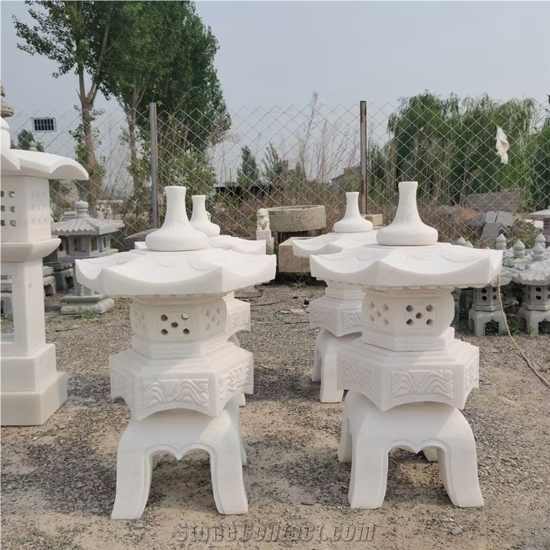 Stone Chinese Garden Lantern Landscaping Japanese Lamp