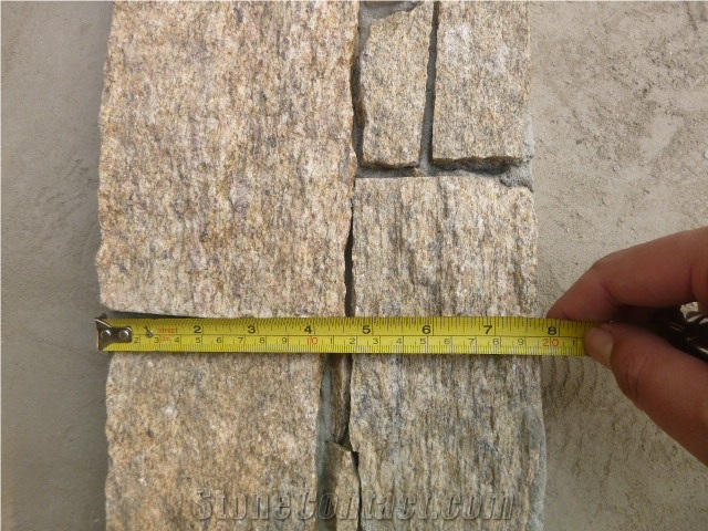 Tiger Yellow  Exterior Stacked Stone Veneers  Wall Cladding