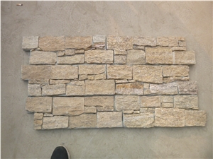 Tiger Yellow  Exterior Stacked Stone Veneers  Wall Cladding