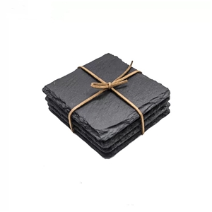 Wholesale Custom Blank Square Rubber Feet  Slate Coasters