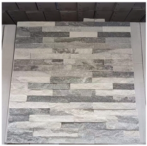 Z Shape Split Natural Surface Cloudy Gray Slate Ledgestone