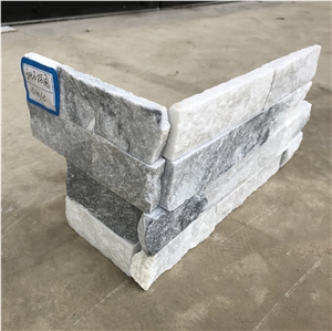 Z Shape Split Natural Surface Cloudy Gray Slate Ledgestone