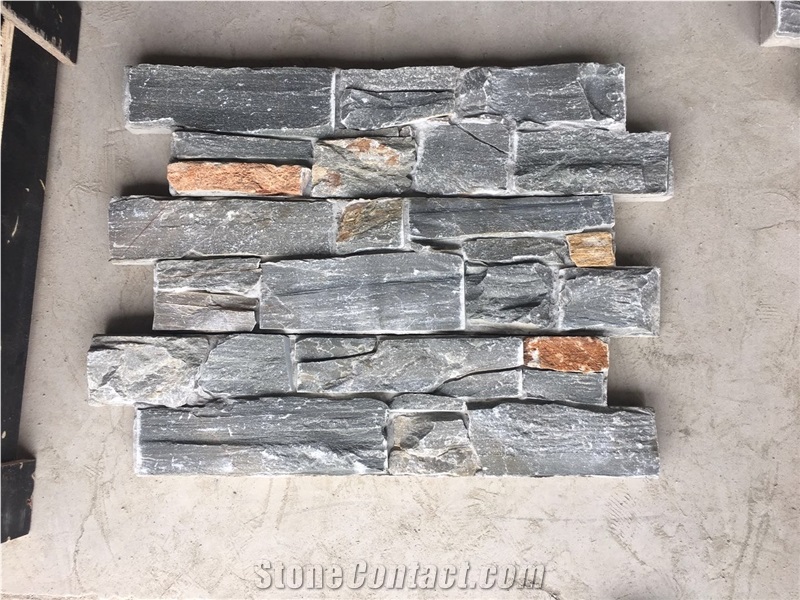 Z Shape Stacked Stone Veneer Cement Wall Cladding Panels
