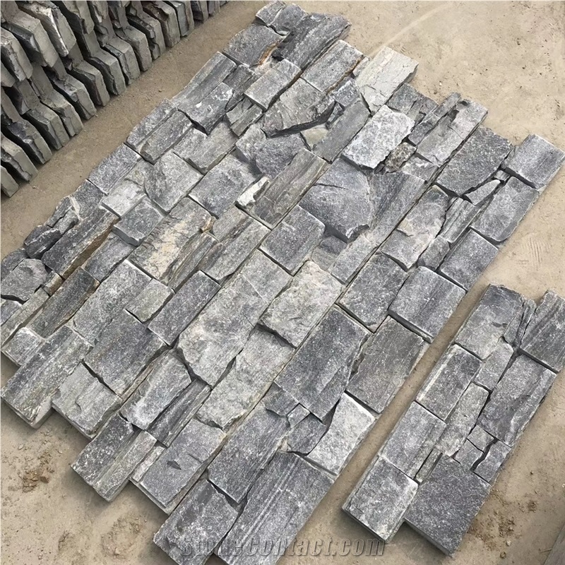 Z Shape Stacked Stone Veneer Cement Wall Cladding Panels
