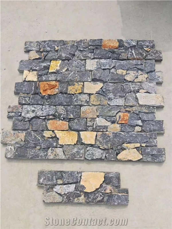 Z Shape Stacked Stone Veneer Cement Wall Cladding Panels